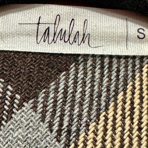 TALULAH Red Plaid Fleece Oversized Shacket Size Small - Picture 6 of 7